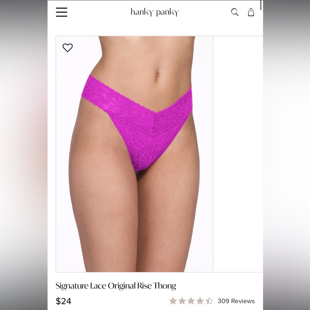 NWT 3 Pack Hanky Panky Signature Lace Original Rise Thong Panties Set OSFM 008 - Picture 3 of 6